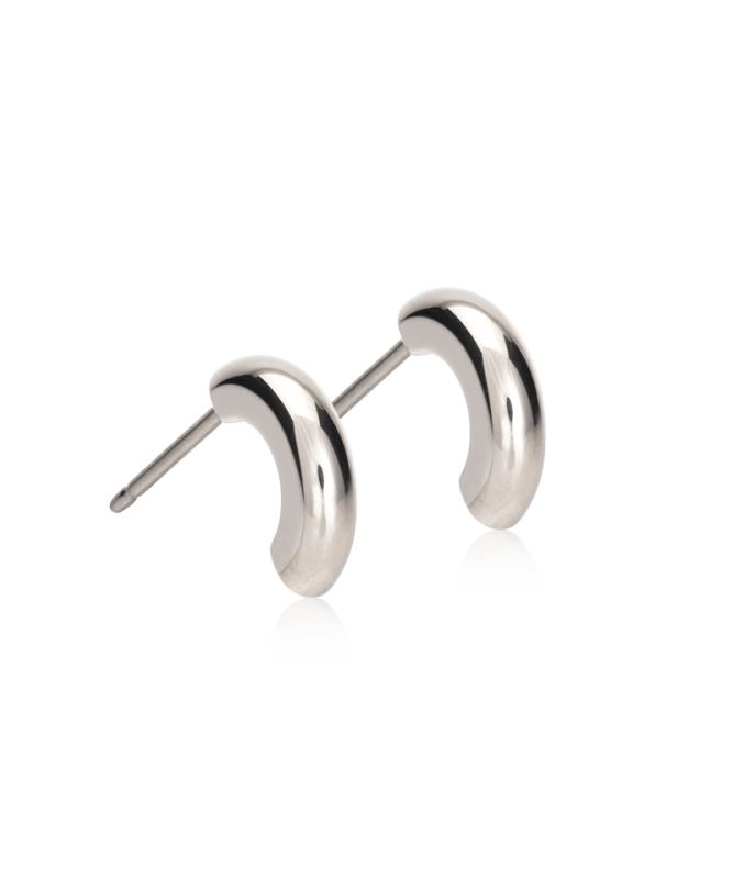 Blomdahl titanium boogoorbellen zilverkleurig – 10 mm - Staartjes en Strikjes