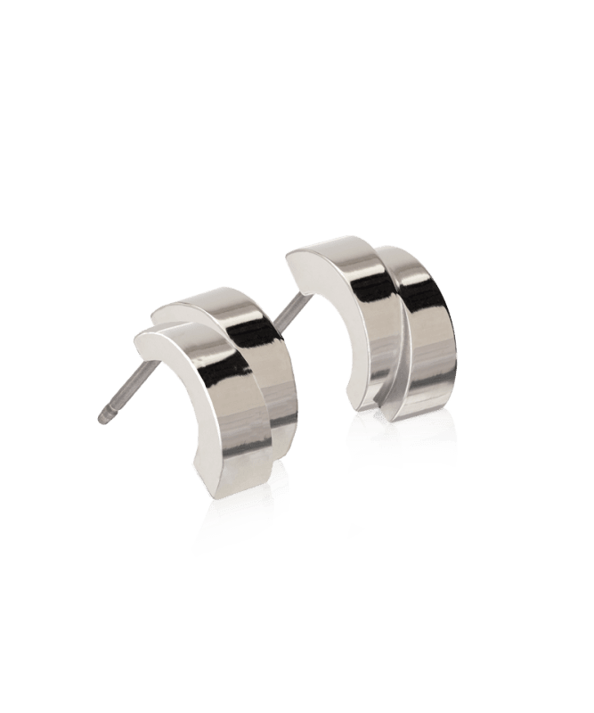Blomdahl titanium boogoorbellen zilverkleurig split – 10 mm