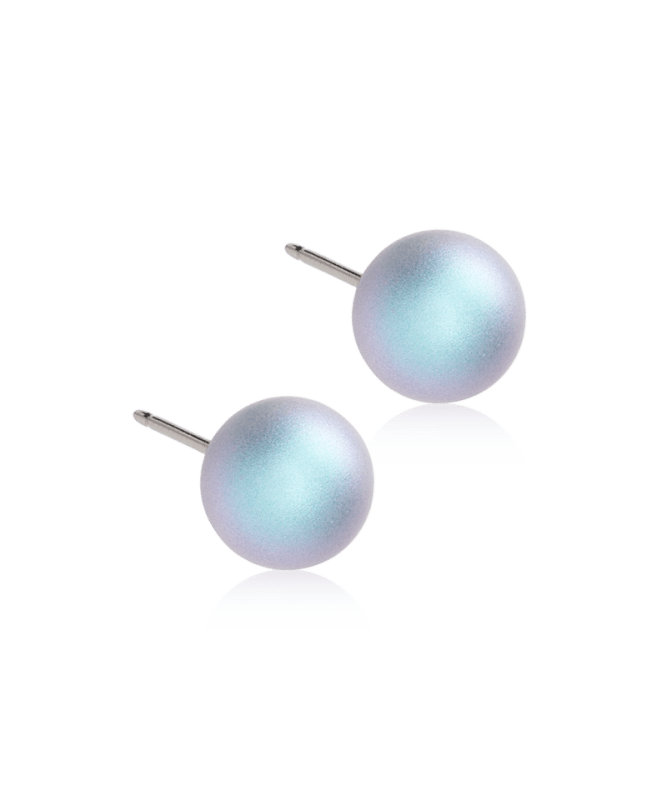Blomdahl titanium pareloorbellen rainbow shimmer – 8 mm - Staartjes en Strikjes