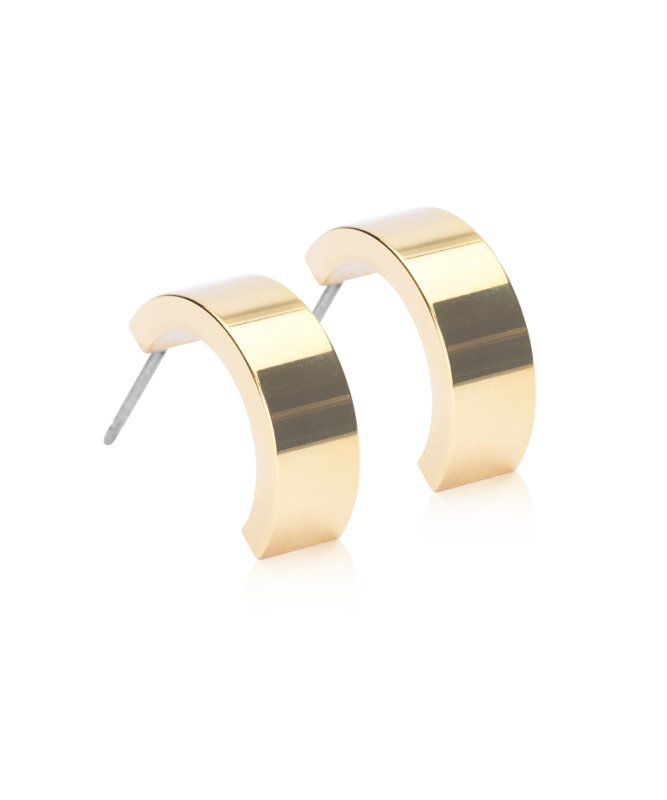 Oorbellen Blomdahl titanium boog goudkleurig 15 mm (incl. achterkantjes)