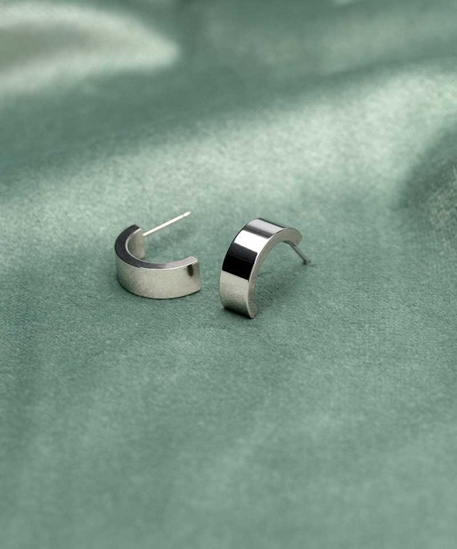 Oorbellen Blomdahl titanium boog zilverkleurig - 15 mm