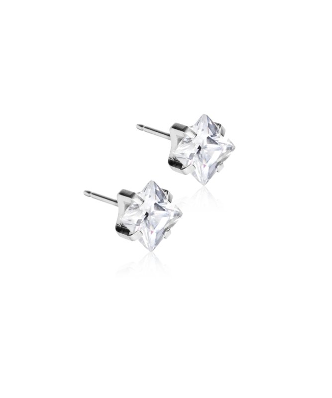 Oorbellen Blomdahl titanium edge 7 mm. (incl. achterkantjes) - Staartjes en Strikjes