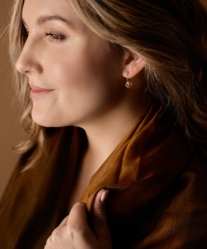Oorbellen Blomdahl titanium goudkleurige oorringen – 14 mm bronze