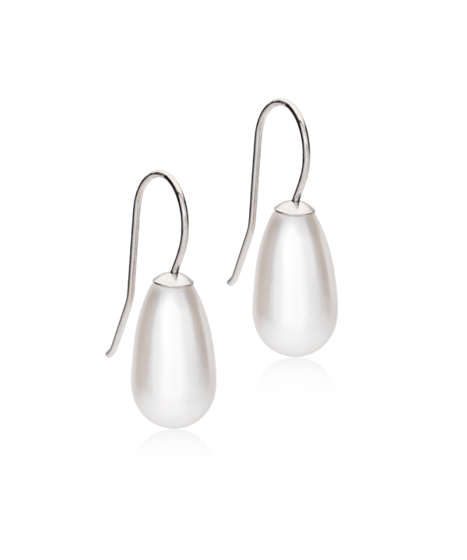 Oorbellen Blomdahl titanium hanger parel druppel 15 mm.
