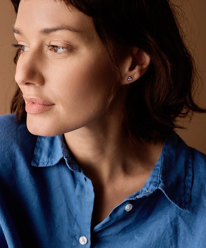 Oorbellen Blomdahl titanium klavertje - 6 mm.