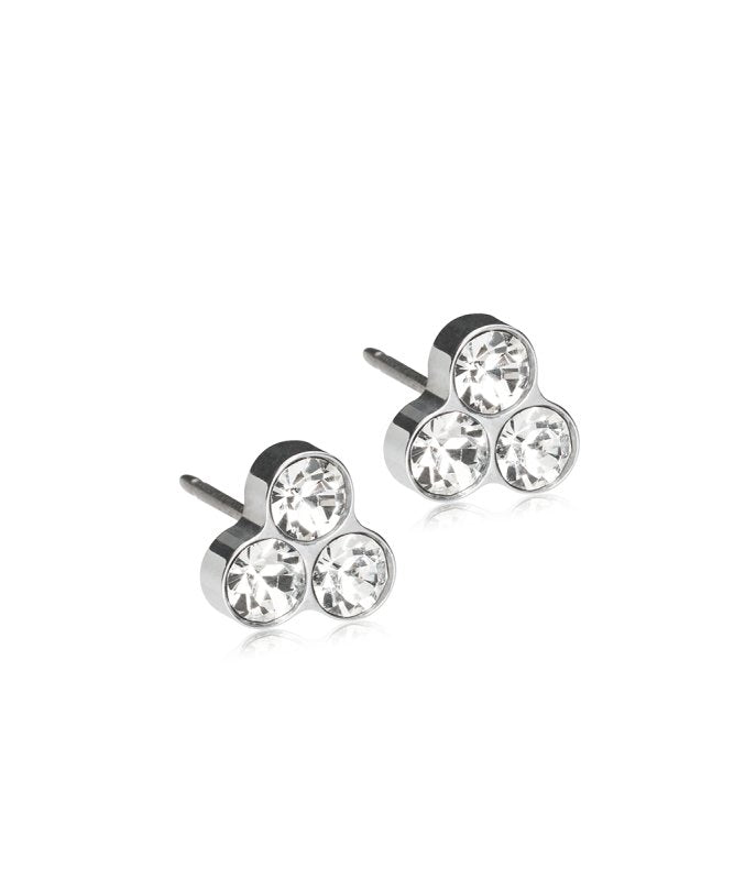 Oorbellen Blomdahl titanium klavertje 8 mm. (incl. achterkantjes) - Staartjes en Strikjes