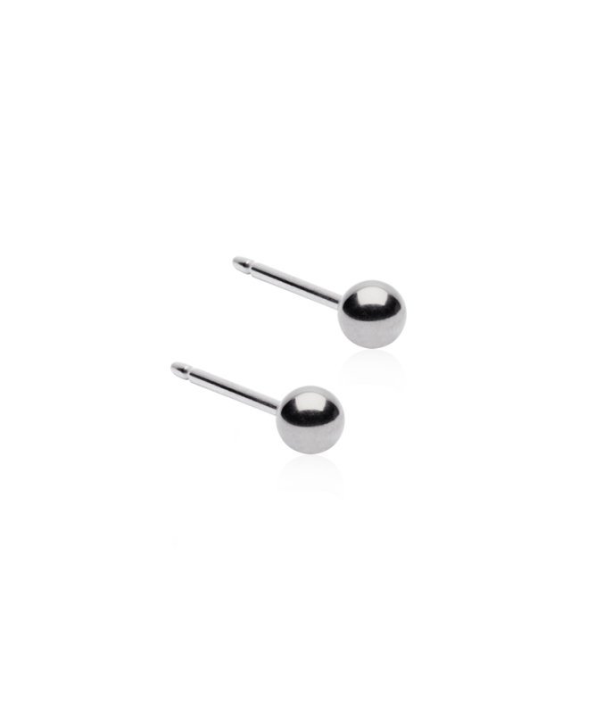 Oorbellen Blomdahl titanium knopje 3 mm. (incl. achterkantjes)