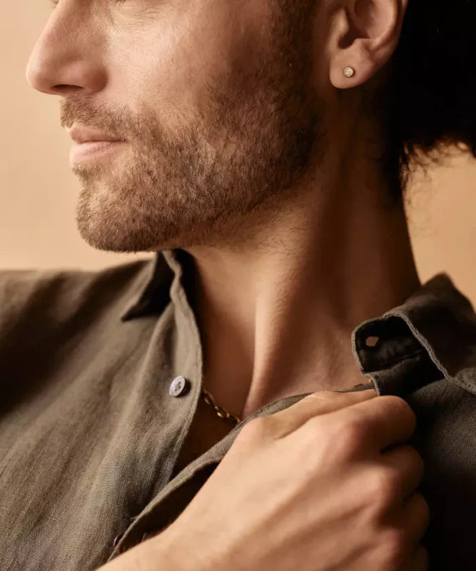 Oorbellen Blomdahl titanium knopje 5 mm. goudkleurig (incl. achterkantjes) - Staartjes en Strikjes