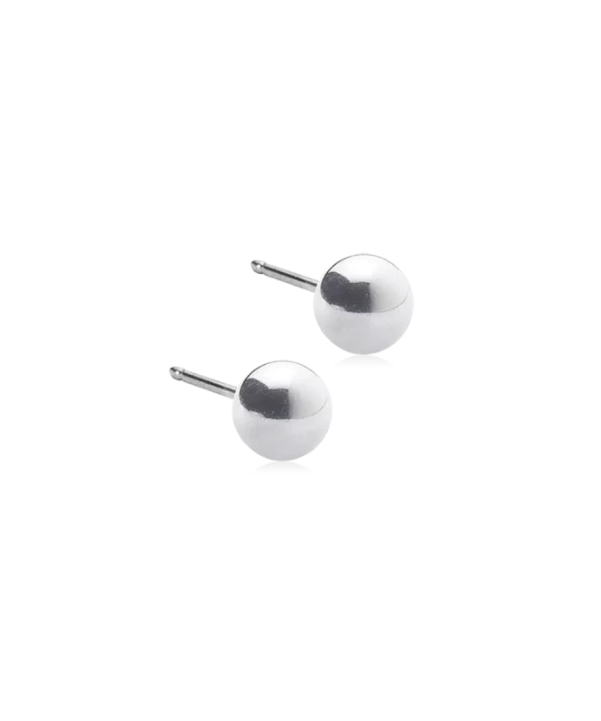 Oorbellen Blomdahl titanium knopje 5 mm. (incl. achterkantjes) - Staartjes en Strikjes