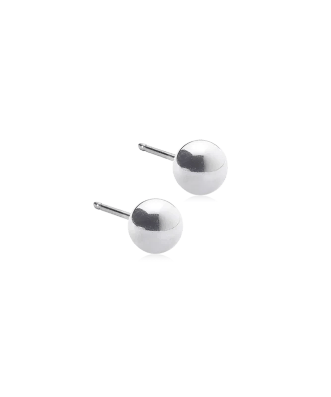 Oorbellen Blomdahl titanium knopje 5 mm. (incl. achterkantjes)