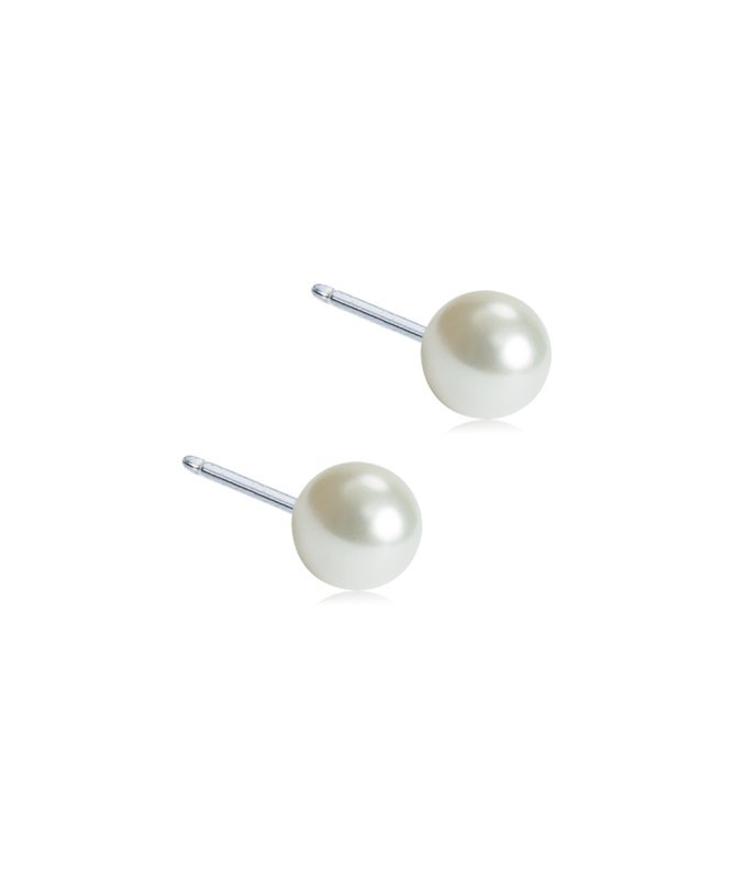 Oorbellen Blomdahl titanium met parel – 4 mm