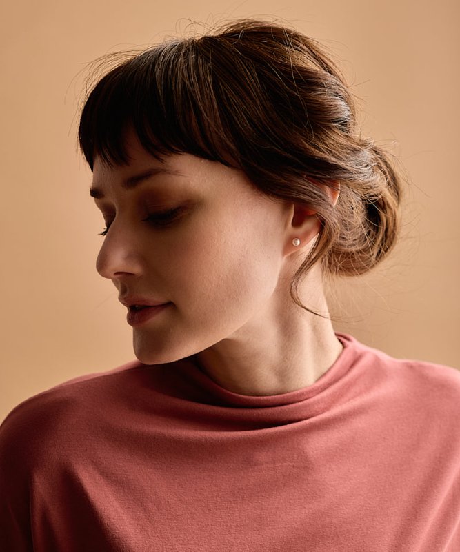 Oorbellen Blomdahl titanium met parel – lichtroze 5 mm