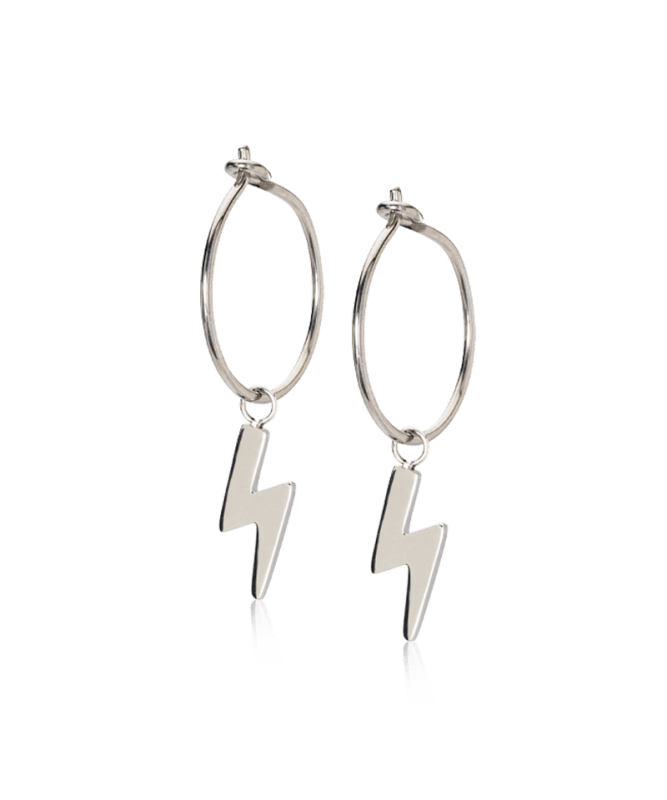 Oorbellen Blomdahl titanium oorringen 14 mm. bliksem