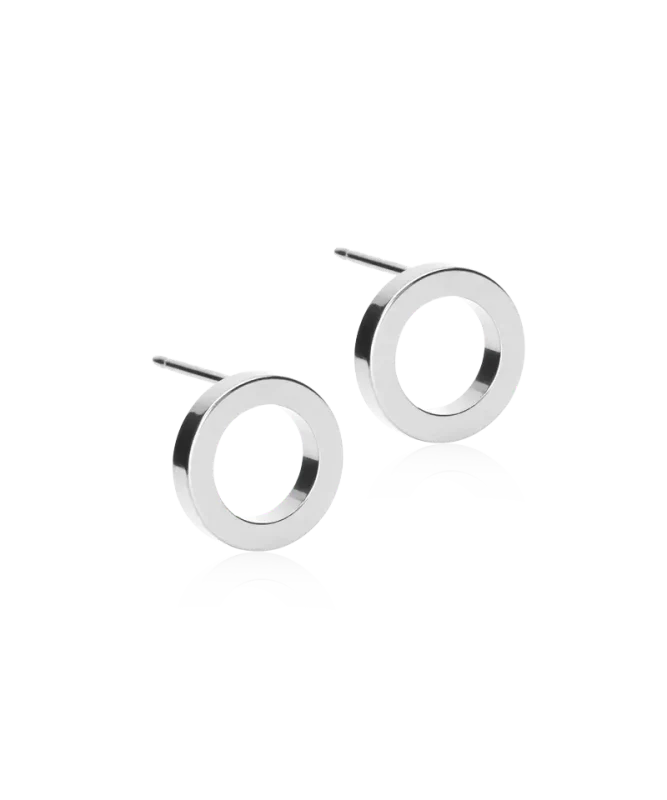 Oorbellen Blomdahl titanum rondje open (incl. achterkantjes) - Staartjes en Strikjes