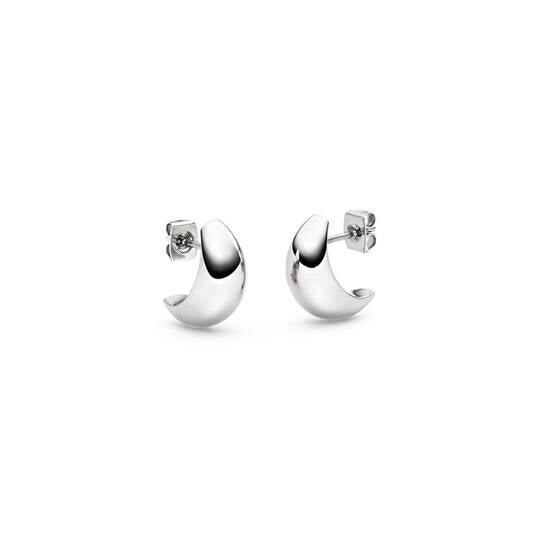 Titanium oorbellen Boccia boogje 15 mm. - Staartjes en Strikjes
