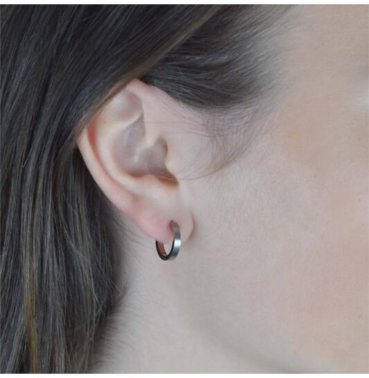 Titanium oorbellen Boccia oorringen 14 mm. - Staartjes en Strikjes