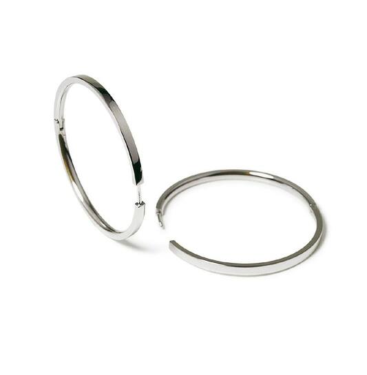 Titanium oorbellen Boccia oorringen 40 mm. - Staartjes en Strikjes