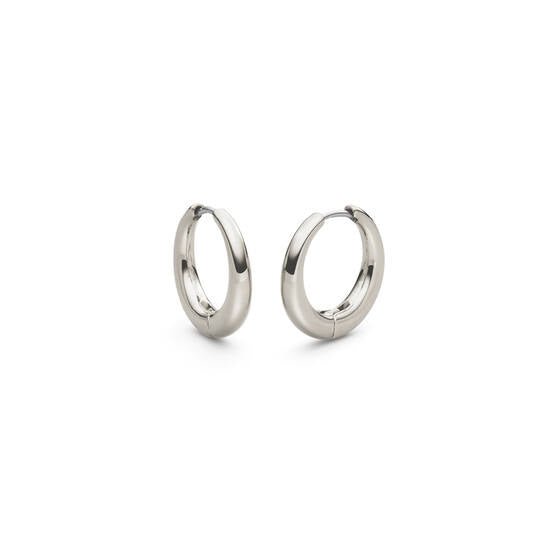 Titanium oorbellen Boccia oorringen rond breed 20 mm. - Staartjes en Strikjes