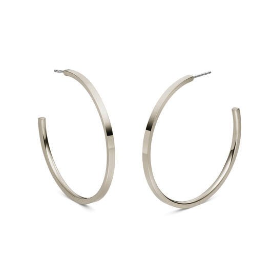 Titanium oorbellen Boccia oorstekers 50 mm. - Staartjes en Strikjes