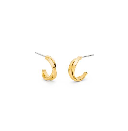 Titanium oorbellen Boccia twist goudkleurig